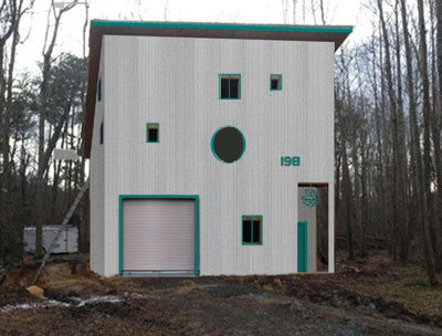 Exterior Render of Metal Box